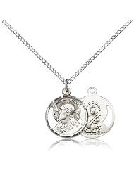 Sterling Silver Scapular Pendant - 18" Chain