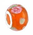 Pandora Style Charm Bead (Z167) Murano Style / Lampwork Glass (14mm x 10mm) (fits Troll too)