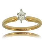 Marquise Diamond Engagement Ring 14K Gold Solitaire New