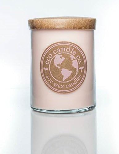 Eco Candle 16oz Recycled Glass Tumbler - VANILLA GRAPEFRUIT 100% USA Made Scented Soy Candles; Light Pink, Great Long Lasting Scent