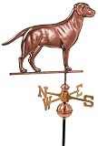 Full Size Good Directions Labrador Retriever Weathervane Weathered Copper