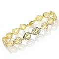 $59.95 10k Two-Tone Gold Diamond-Cut Filigree Bracelet