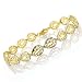 10K Gold Two-Tone Diamond Cut Filigree Bracelet