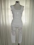 Juicy Couture White 2 Piece Pajama Set Medium