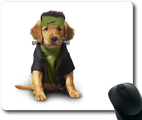 HOHOLALAY Golden Retriever Puppy in a Hallowen Costume Rectangle Gaming Mouse Pad,Mousepad,Mouse Mat