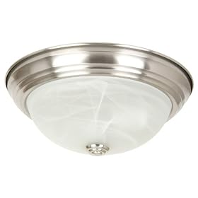 Yosemite Home Decor JK103-16SN Belen 3-Light 16-Inch Ceiling Flush Mount, Satin Nickel...