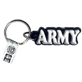 Army Black Knights Mini Black w/ White 'Army' Keychain