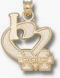 Univ Of Michigan I Heart M Michigan Charm/Pendant