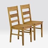 Stühle aus Eiche, 2 Stück, Holzstühle, Esszimmerstühle, Felix, geölt