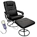 Comfort Products 60-0582 Heated Massage Recliner and Ottoman, Black