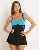 Zoggs Altona Swimdress Swimsuit - Black/Jade