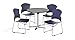 OFM PKG-BRK-031-0008 Breakroom Package, Gray Nebula Table/Navy Chair