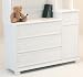 White Bead Board Panel Baby Changer - Raymond Furniture - BX20PA-W