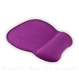 NEU Memory Foam Handgelenkunterlage Mousepad Mauspad kompatibel mit allen Maustypen(Kugel, Optisch, Laser) in der Farbe Lila