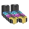 12x Haute Capacit� Cartouches d'encre Compatibles pour Imprimante HP Photosmart C5180 - Cyan / Light Cyan / Jaune / Magenta / Light Magenta / Noir