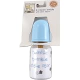 4 oz. Printed Baby Bottle (Latex Nipple), Blue by Luvable Friends
