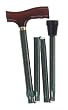 Duro-Med Adjustable Folding Fancy Cane, Green Ice