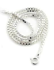 2mm Sterling Silver Box Chain Italian Necklace(Lengths 16",18",20",22",24",30")