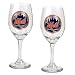 New York Mets MLB 2pc Wine Glass Set - Primary Logo by Great American Products