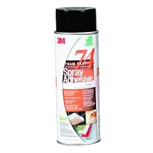 3M Foam Fast 74 Spray Adhesive - Low VOC <25% Orange, 24 fl oz can, Net Weight 19.0 oz (Pack of 1)
