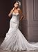 White Taffeta Wedding Gown with Beaded Neckline and Bubble Hem