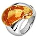 Masini Vanita' - Amber Murano Stone Silver Ring