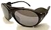 nannini Glacier Black Sunglasses with gray silver mirrored polycarbonate lenses 12% Light Transmissi