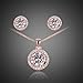 Fashion Plaza Women's Basket Set Cubic Zircon Cz Necklace and Earring Jewelry Set S95