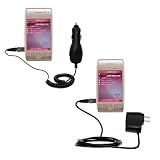 Gomadic for the Sharp Willcom WS003SH - Essential Kit for the Sharp Willcom WS003SH - includes Car and Wall Charger with Rapid Charge Technology - Gomadic Brand w/ TipExchange Technology