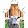 Cheeky Sheep Man Sexy Novelty Apron for Barbeque and Kitchen designed by Itati