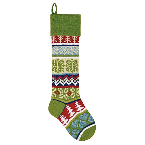 Snowflake Polyester Knit Christmas Stockings