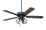 Emerson Fans CF652BQ Summer Night Black Outdoor Damp Ceiling Fan 52" Includes LK36BQ Light