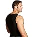 Insta Slim Compression Muscle Tank, Black, Medium, Shapewear for Men