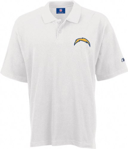 San Diego Chargers White RA Polo