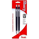 Pentel Sharp Automatic Pencil, 0.5mm, Black Barrels, 2 Pack (P205BP2-K6)