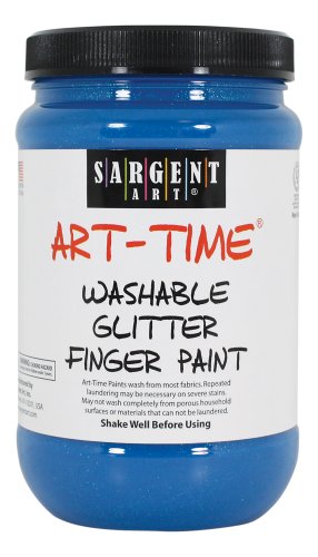Sargent Art22-925016-Ounce Art  Time Washable Glitter Finger Paint, Blue