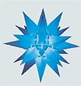Sommerstern Herrnhut für Außen, Kunststoff, 40 cm, mit Beleuchtung und Aufbewahrungskarton, Sommer, Stern, Sterne, Sommersterne original Herrnhuter Stern, blau