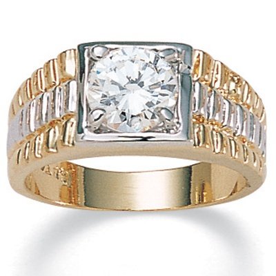 Men's DiamonUltra™ Cubic Zirconia 14k Gold-Plated Ring
