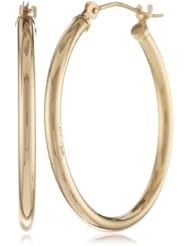 Klassic 10k Yellow Gold Polished Hoop Earrings