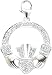 14k Gold Diamond Irish Claddagh Charm (1/10 cttw)