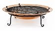36" Hand-Hammered Large Copper Fire Pit with Scroll Feet