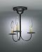 Hanging J-Arms Dark Antique Brass 3 Candelabra Sockets