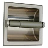 Satin Nickel Recessed Toilet Paper Holder - Includes Rear Mounting Bracket