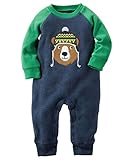 カーターズ ロンパース carter's 男の子用紺ニット帽くま君フリース長袖ジャンプスーツ (24months(83-88cm)) [並行輸入品]