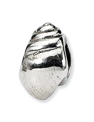 .925 Sterling Silver Conch Shell Bead