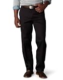 Dockers Men's Signature Khaki D3 Classic Fit Flat Front Pant,Black,34x30