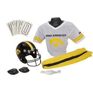 Franklin Sports NCAA Iowa Hawkeyes Deluxe Youth Team Uniform Set, Medium