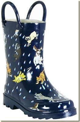DLL Rainwear - Kid's Raining Cats and Dogs Rubber Rain Boots