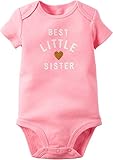 カーターズ Carter's ロンパース ボディスーツ 半袖 綿100% Best Little Sister Bodysuit 6M (61-67cm)