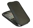 iTALKonline PREMIUM LEATHER BLACK Clip On Flip Case/Cover/Pouch For BlackBerry 9900 Bold Touch